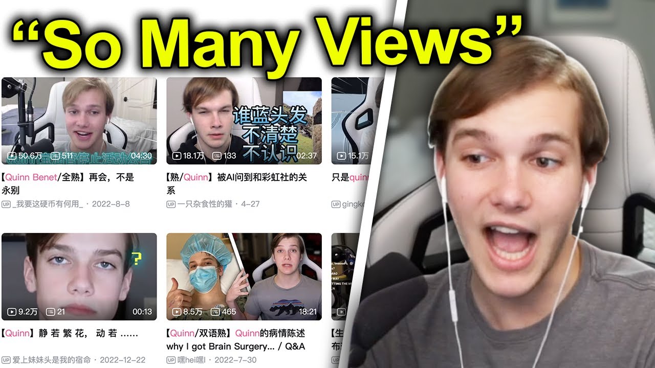 Quinn Finds Out He's Popular on Chinese YouTube (Bilibili)