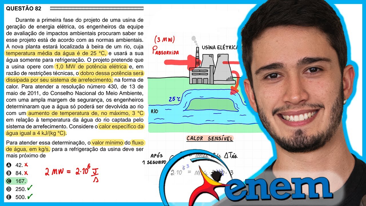 ENEM 2016 - Durante a primeira fase do projeto de uma usina de geração de energia elétrica, os engen