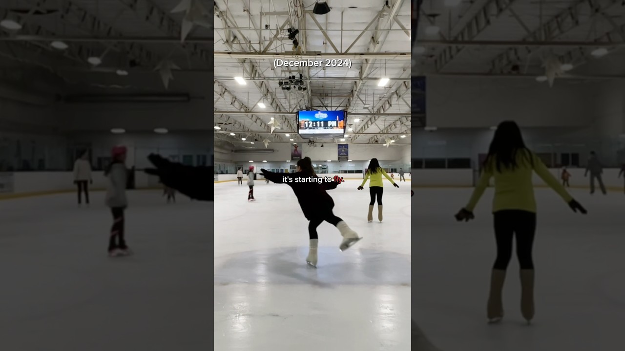 1 Year Figure Skating Progress🪄⛸️ #figureskating #figureskater #iceskater