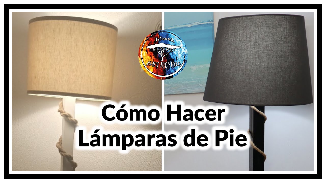 🟢 Cómo hacer Lámparas de Pie. How to make floor lamp