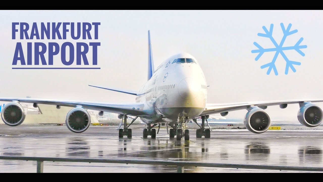 FRANKFURT AIRPORT - SPECTACULAR DEICING ACTION - DECEMBER 2022