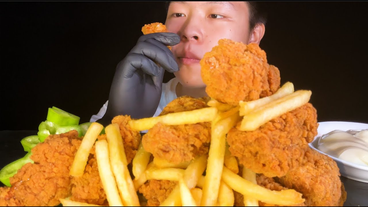 Mukbang：хрустящая жареная курица