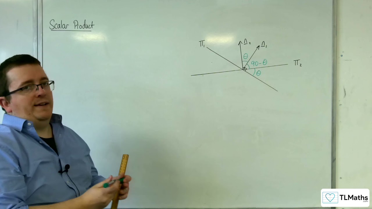 A-Level Further Maths F3-09 Scalar Product: Finding the Angle between Two Planes