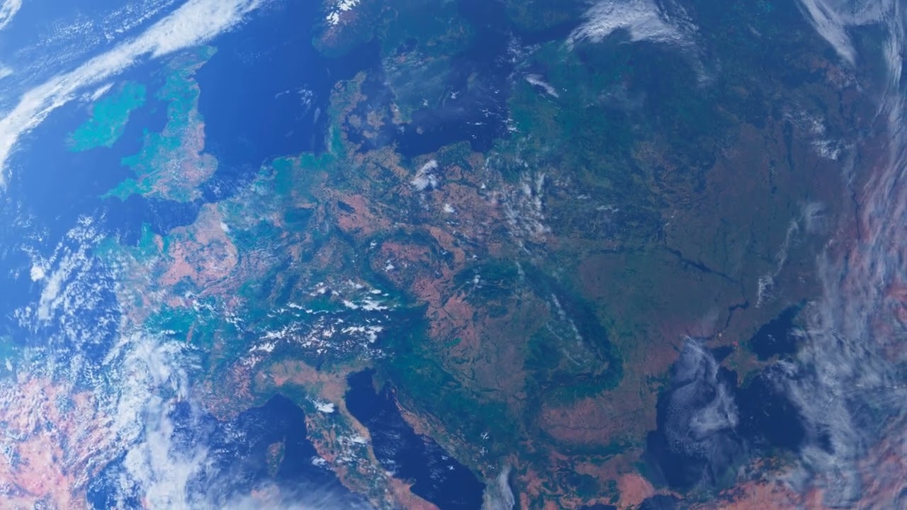 Baltic States & Europe from Space 4K | Blue Planet Zoom Out | Free Stock Video
