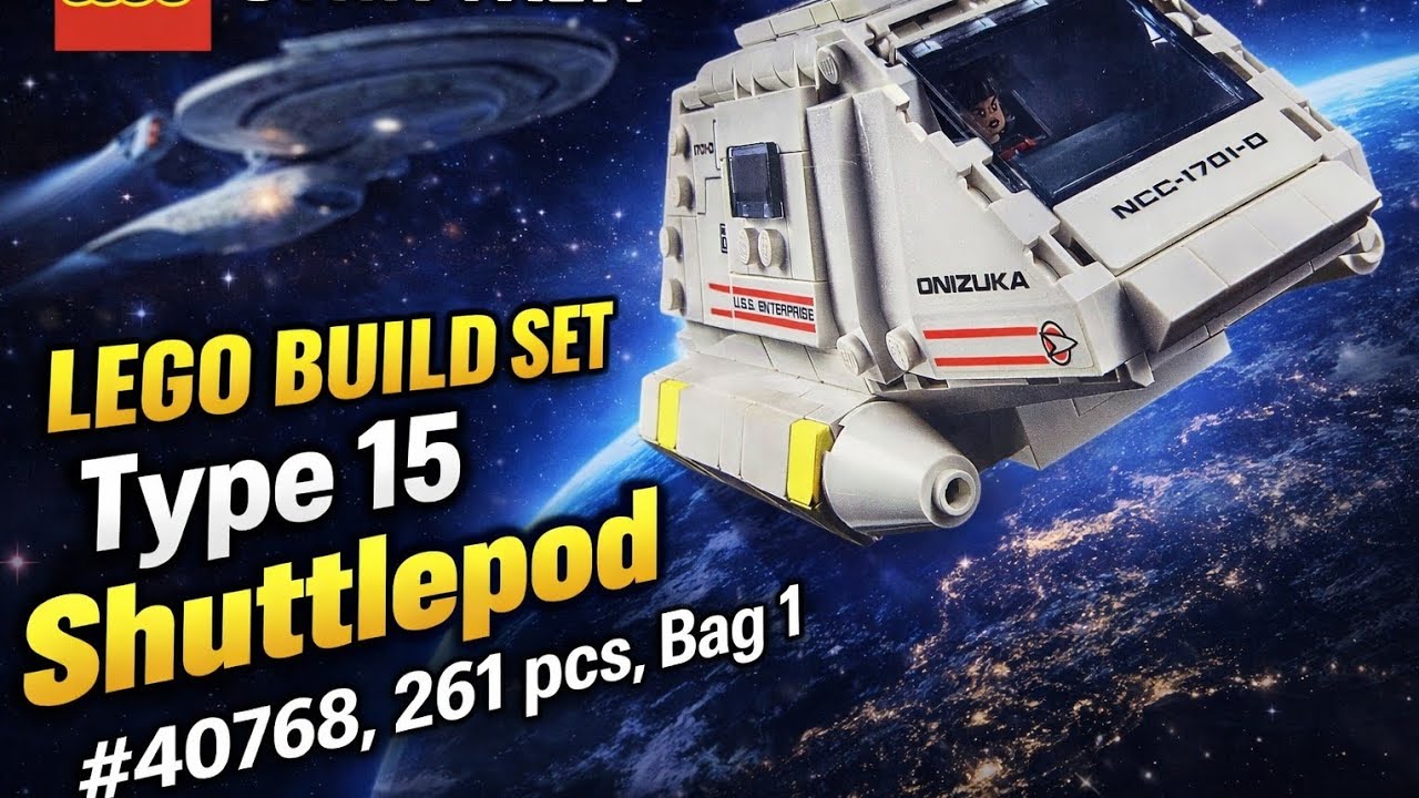 LEGO Star Trek Type 15 Shuttlepod Build, Set 40768 (261 Pieces) Bag 1 Silent ASMR