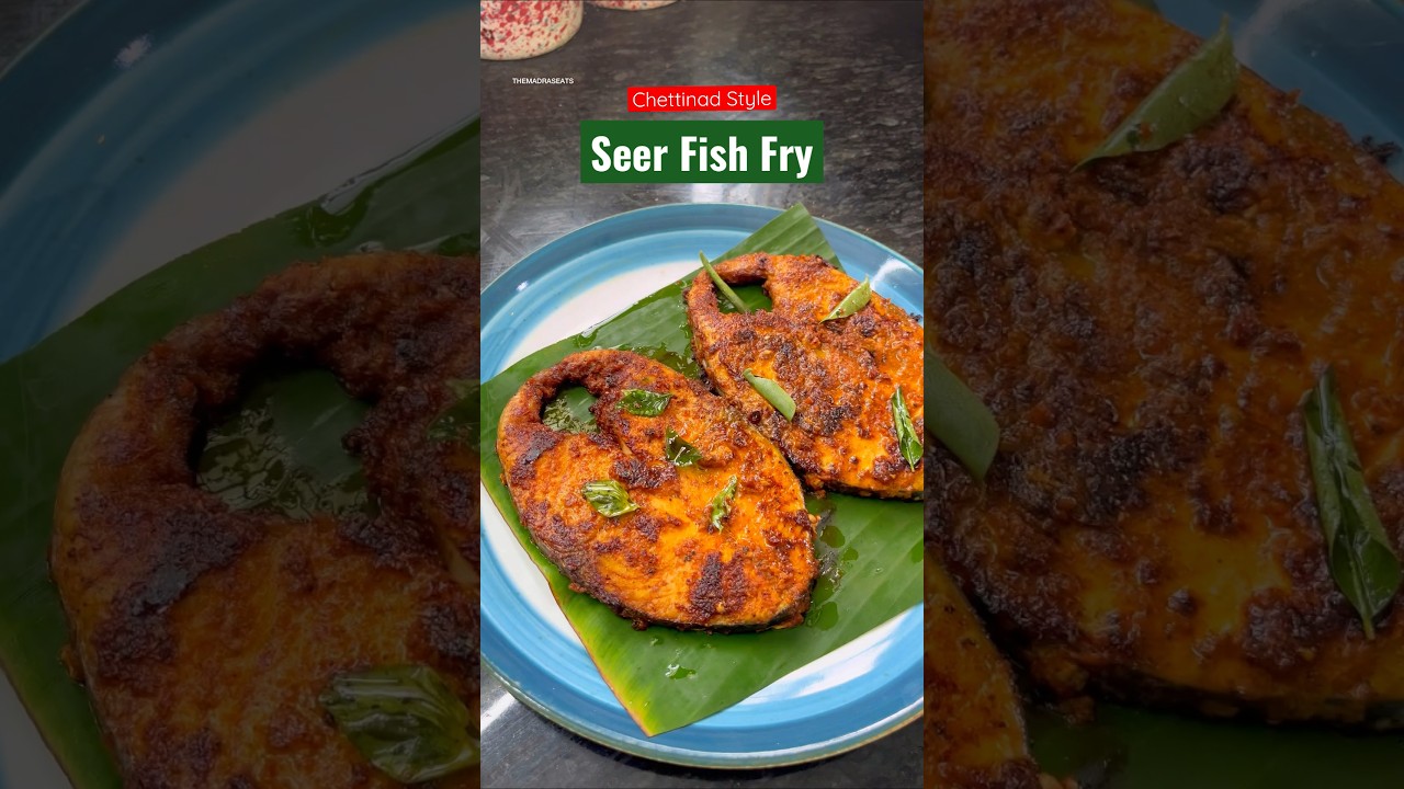 Chettinad Style Vanjaram Fish Fry 🐠 | Seer Fish Fry Recipe | 