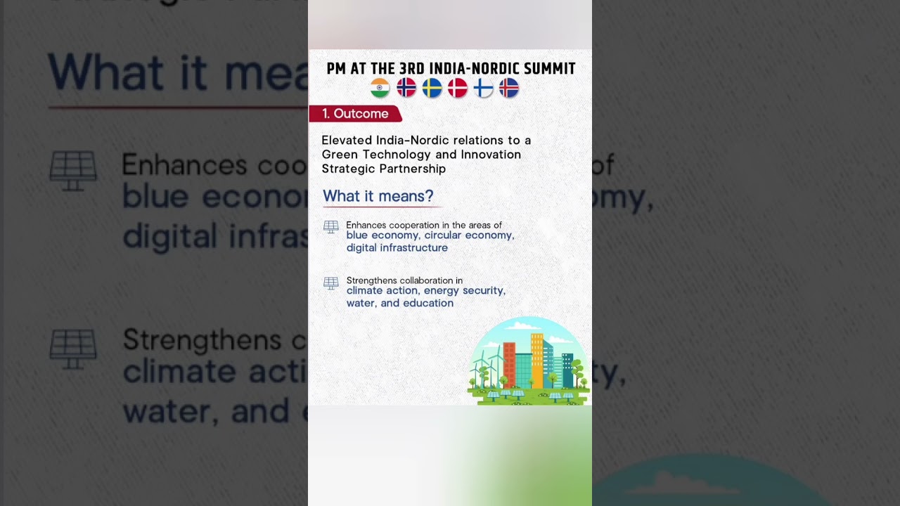 PM Modi&rsquo;s Big Win at India-Nordic Summit | Green Technology Partnership Explained 🇮🇳🌍