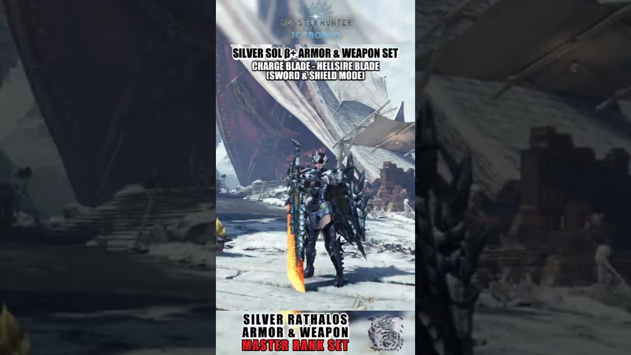 Female Silver Rathalos Beta+ Armor & Weapon Set - MHW: Iceborne #monsterhunter #shorts #mhwi