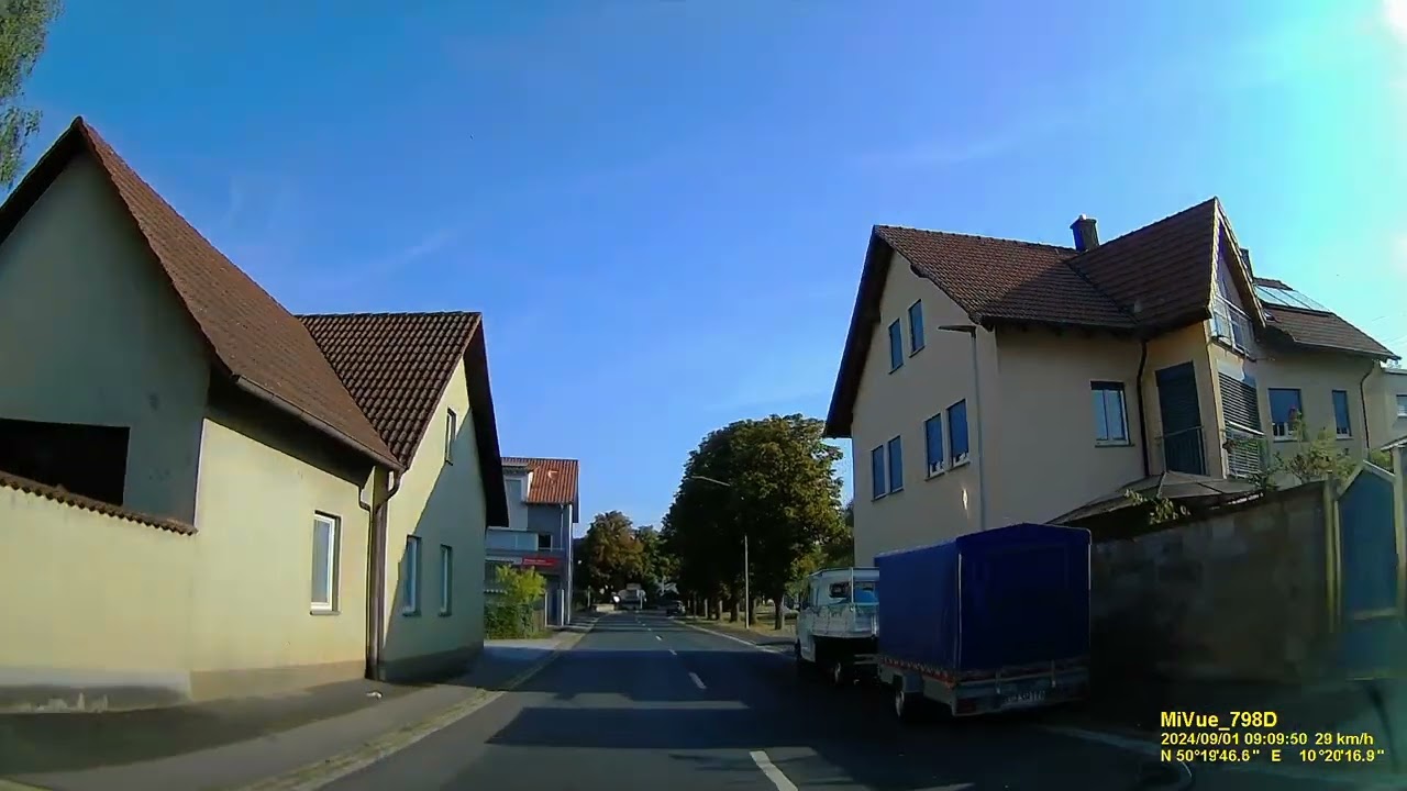 D: Gemeinde Wülfershausen a.d.Saale. Landkreis Rhön-Grabfeld. Ortsdurchfahrt. September 2024
