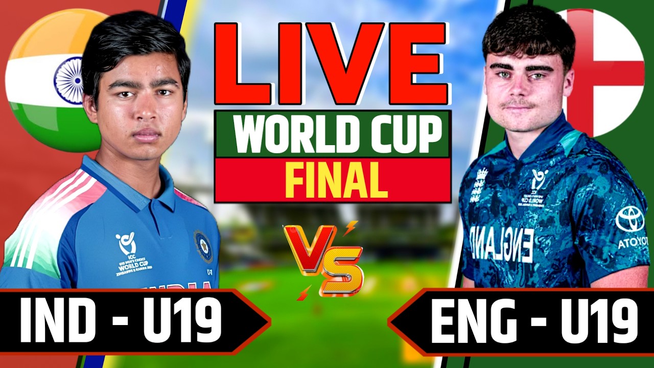 Live: Ind U19 vs Eng U19, Final World Cup 2026 | Live Score & Commentary