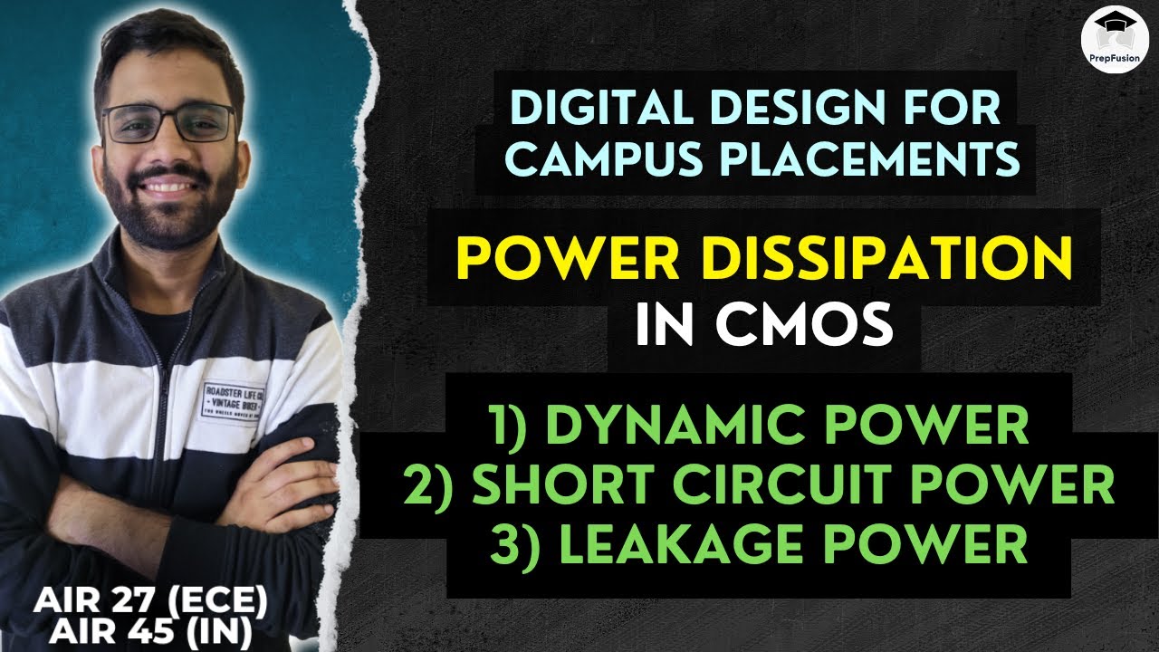 🔥Power Dissipation in CMOS || Himanshu Agarwal || Digital Design for Campus Placements