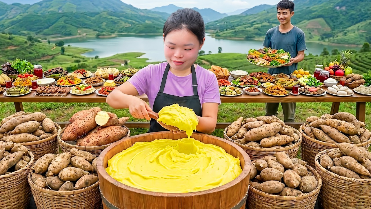 Harvesting 100kg Yams to Sell & Cooking COzy Dinner After a Long Day with Huong