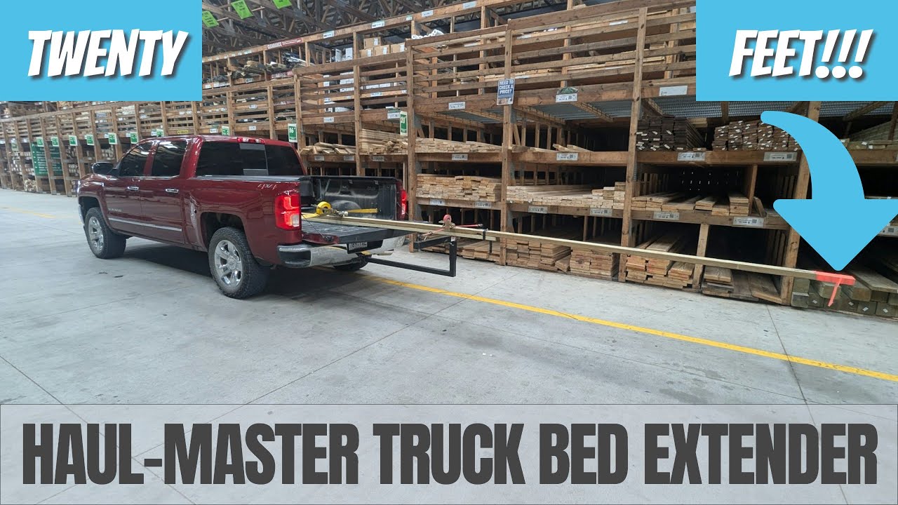 Can A ShortBed Pickup Truck Haul 20ft Materials? Harbor Freight Bed Extender!