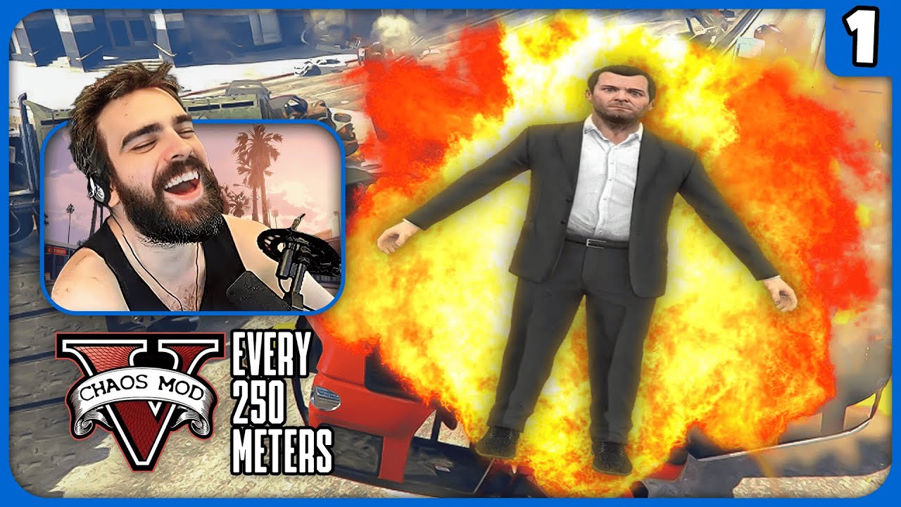 Every Step I Take Could End The Run! - GTA V Chaos Crossing - Every 250 Meters Mod - DarkViperAU