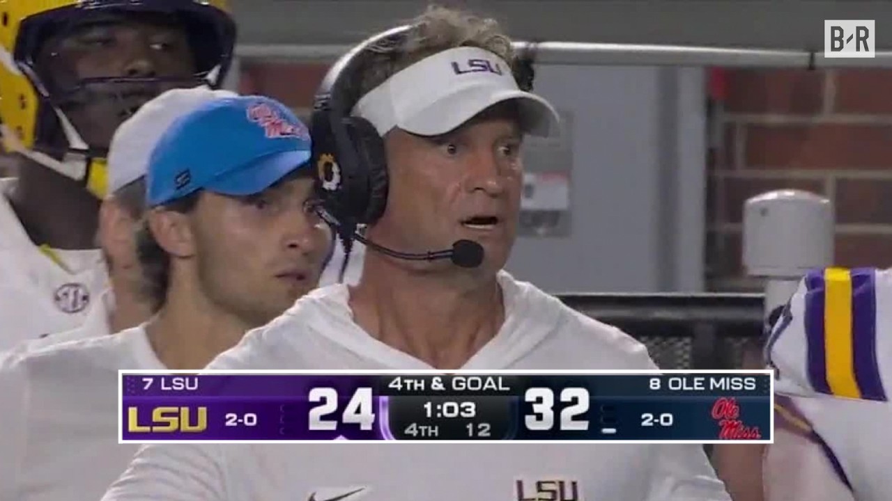 OLE MISS MAKES RED ZONE STOP TO BEAT LSU, LANE KIFFIN