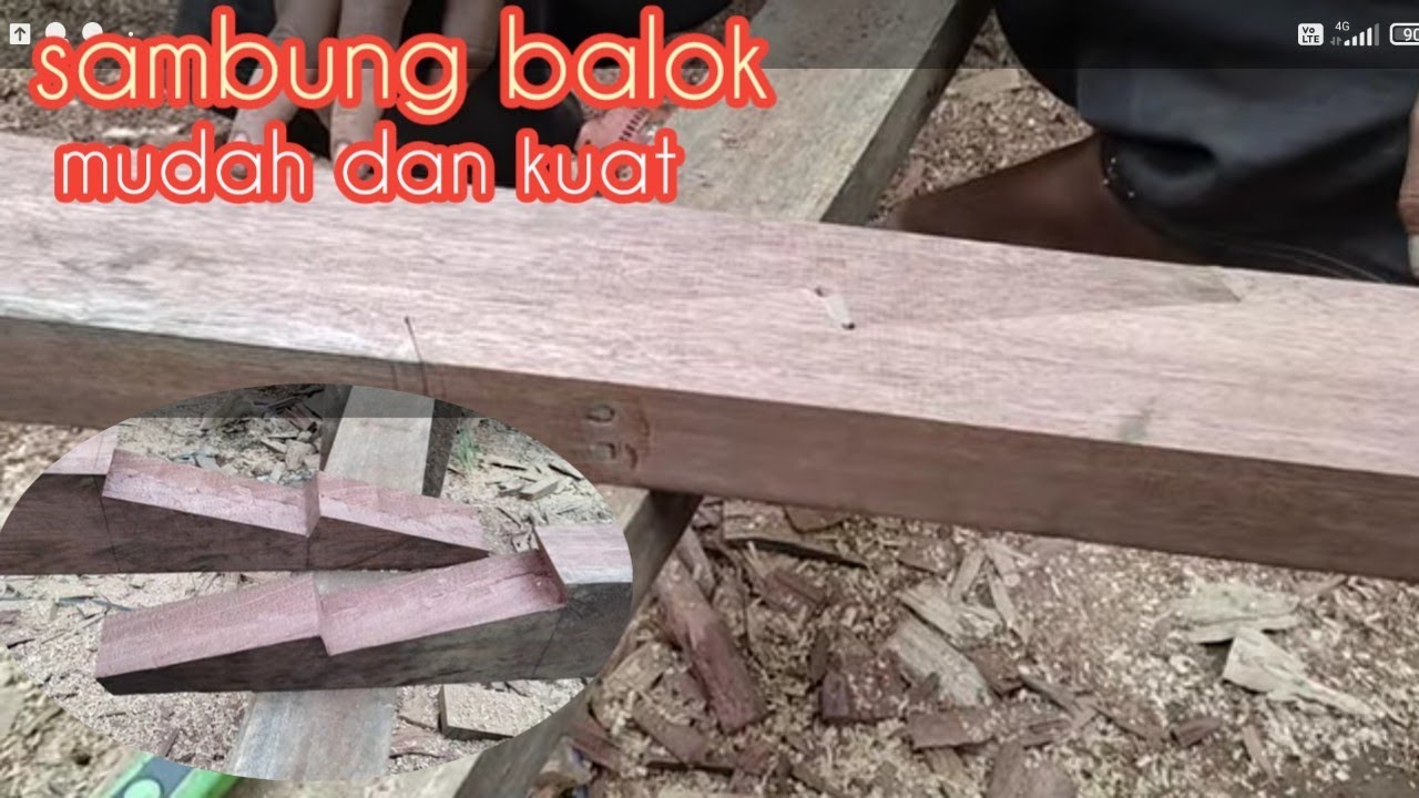 cara menyambung  kayu balok untuk bahan kerangka atap rumah//AR Channel