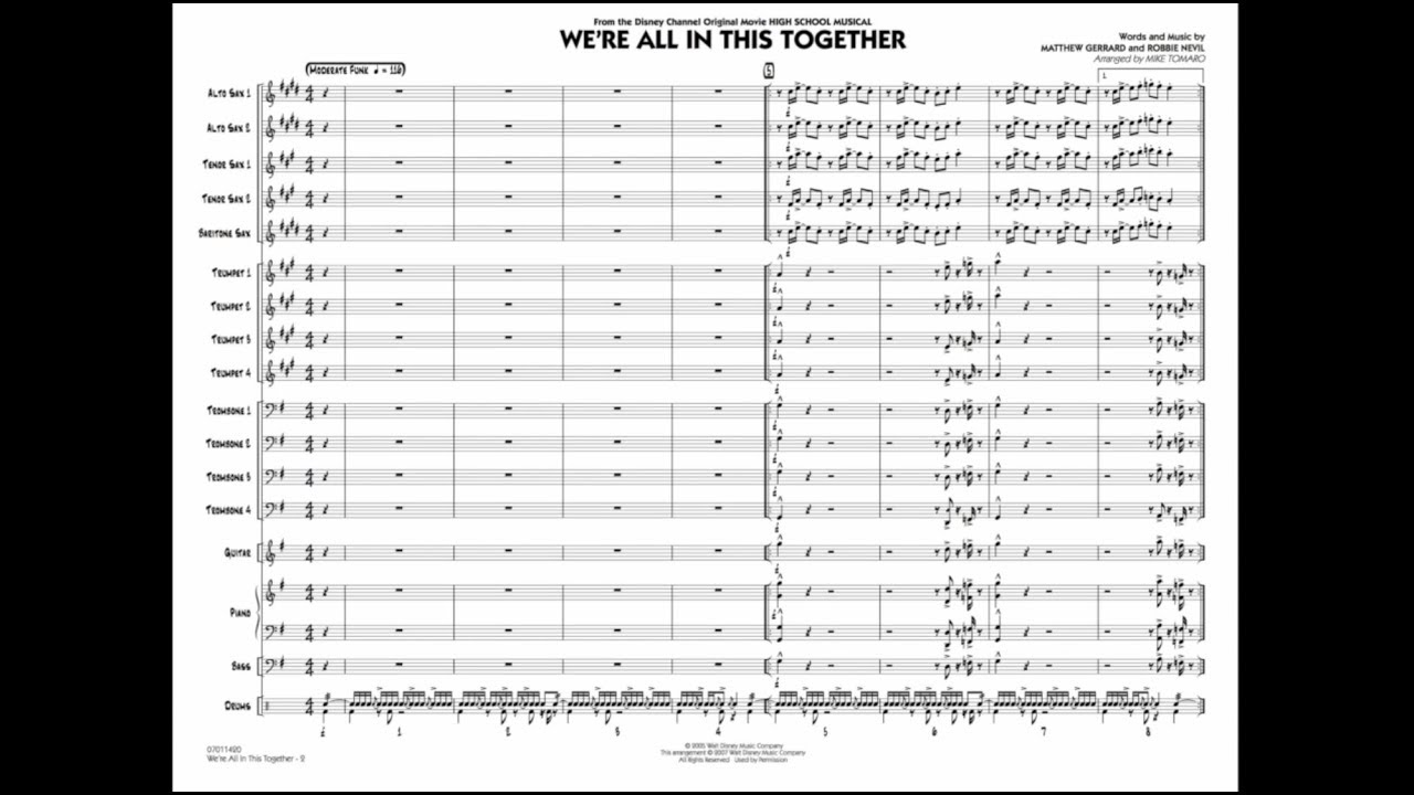 We're All In This Together (from High School Musical) arr. Mike Tomaro
