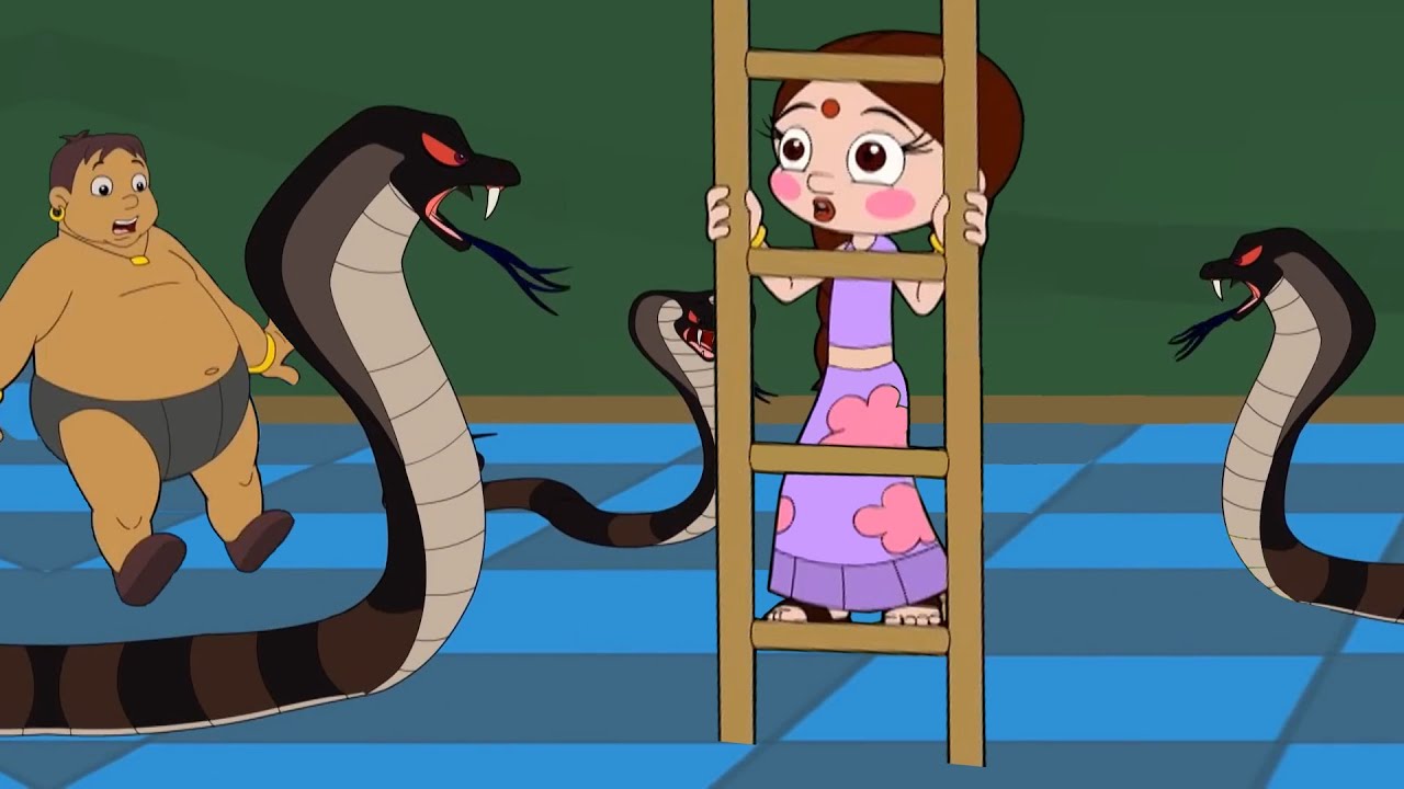 Chutki plays Snake and Ladders with Real Snakes | जादूई दुनिया | Cartoons for Kids