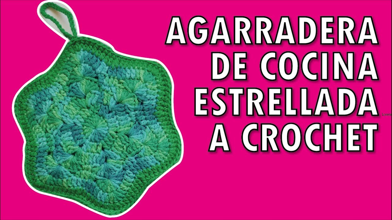 ⭐C&oacute;mo hacer una AGARRADERA de cocina tejida a CROCHET: Tutorial paso a paso