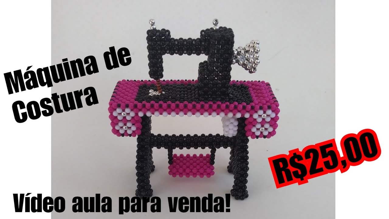 Máquina de Costura de Miçangas- Vídeo aula para venda!