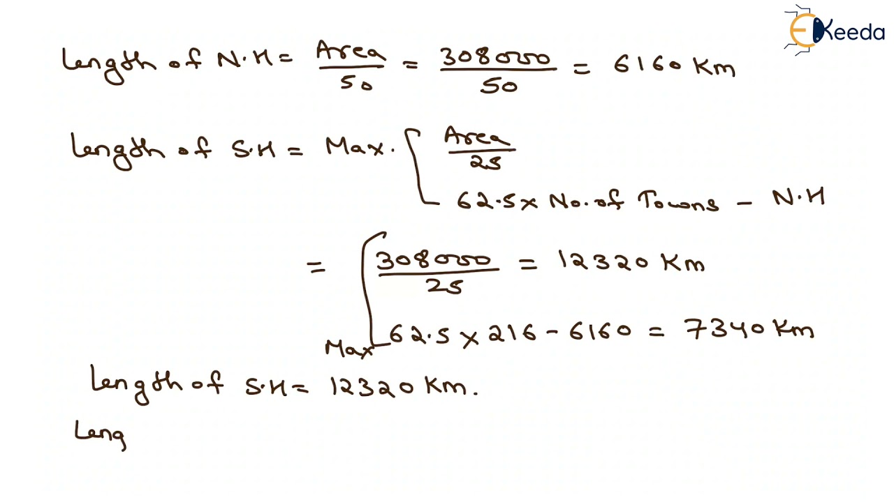 Numerical of Road Length as Per Lucknow Road Plan - Transportation Engineering - I