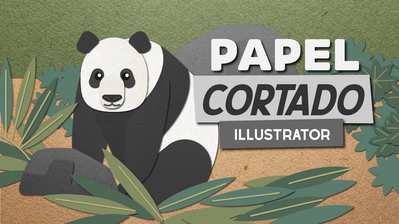 🤗 Efecto PAPEL CORTADO en Adobe illustrator 🐼 + textura de papel 🐼
