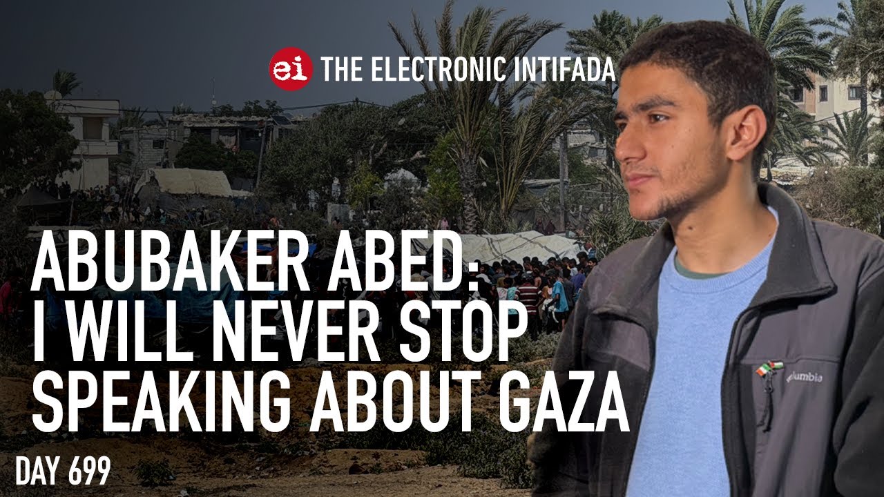 I will never stop speaking about Gaza, with Abubaker Abed