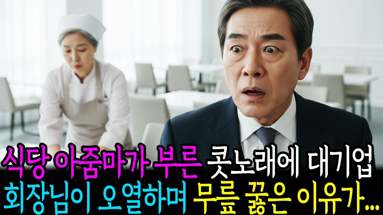 구내식당 청소부 아줌마가 부른 콧노래에, 대기업 회장님이 오열하며 무릎 꿇은 충격적인 이유 | 인생사연 | 노후사연 | 시니어드라마