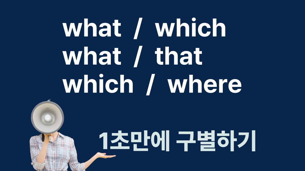 1초만에  구별하기 관계대명사 what/which, what/that 명사절, which/where 관계부사 | 기초영어문법 | 접속사 3
