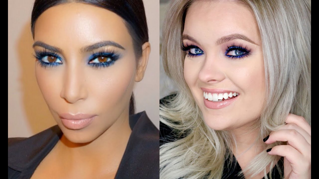 Kim Kardashian Blue Smokey Eyes | Drugstore vs High End | Brianna Fox