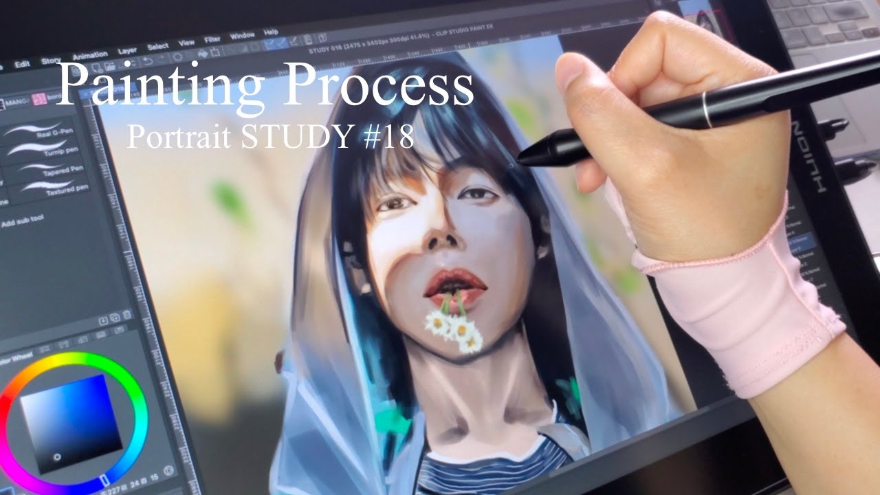 Digital Portrait STUDY # 18  - CSP painting process