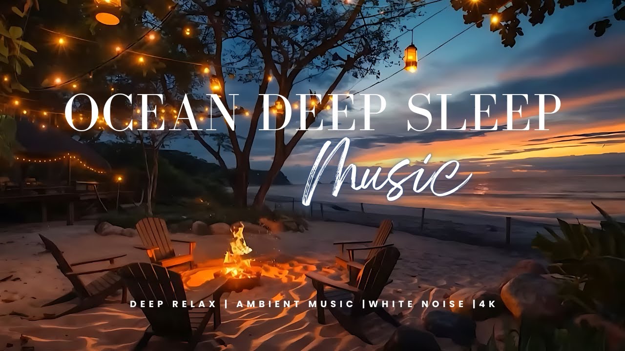 3 Hours Ocean Zen Ambience | Gentle Sea Beach Waves for Sleep and Stress Relief 4K
