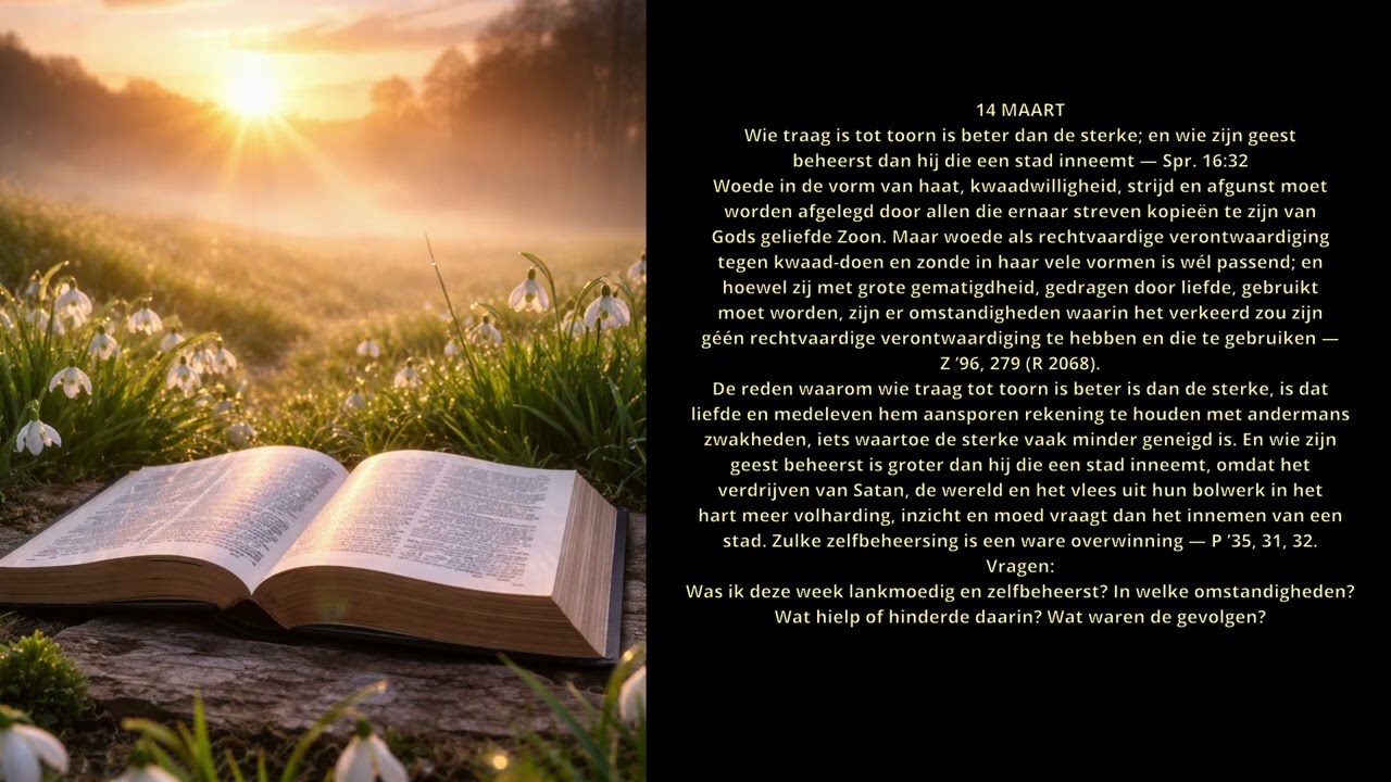Hemelse Manna - 14 Maart