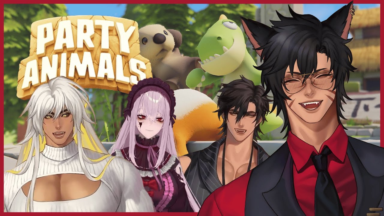 3 BIG MEN + 1 DOLL PARTY AS ANIMALS