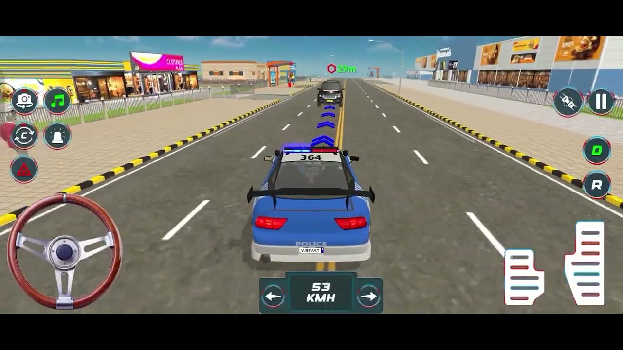 ✈️ police car chase driving simulator 3D -plane accident police help (Android gameplay)