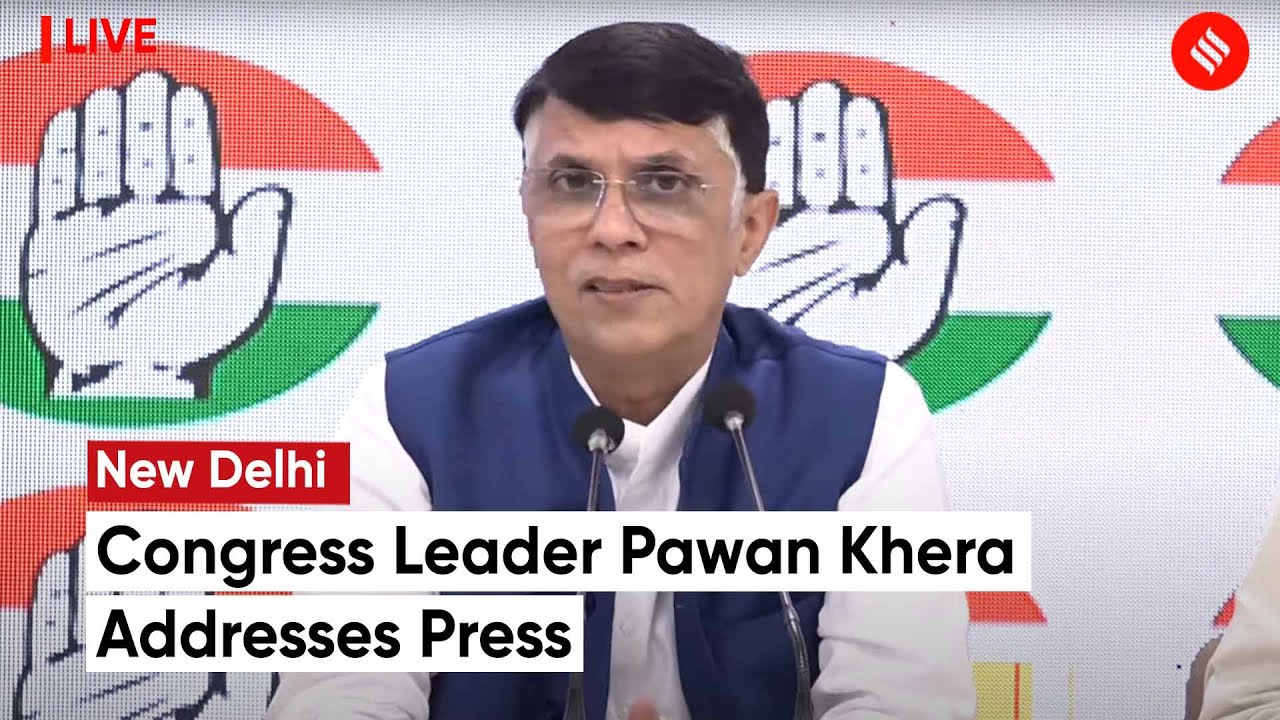 Congress Leader Pawan Khera Addresses Press Conference At AICC HQ
