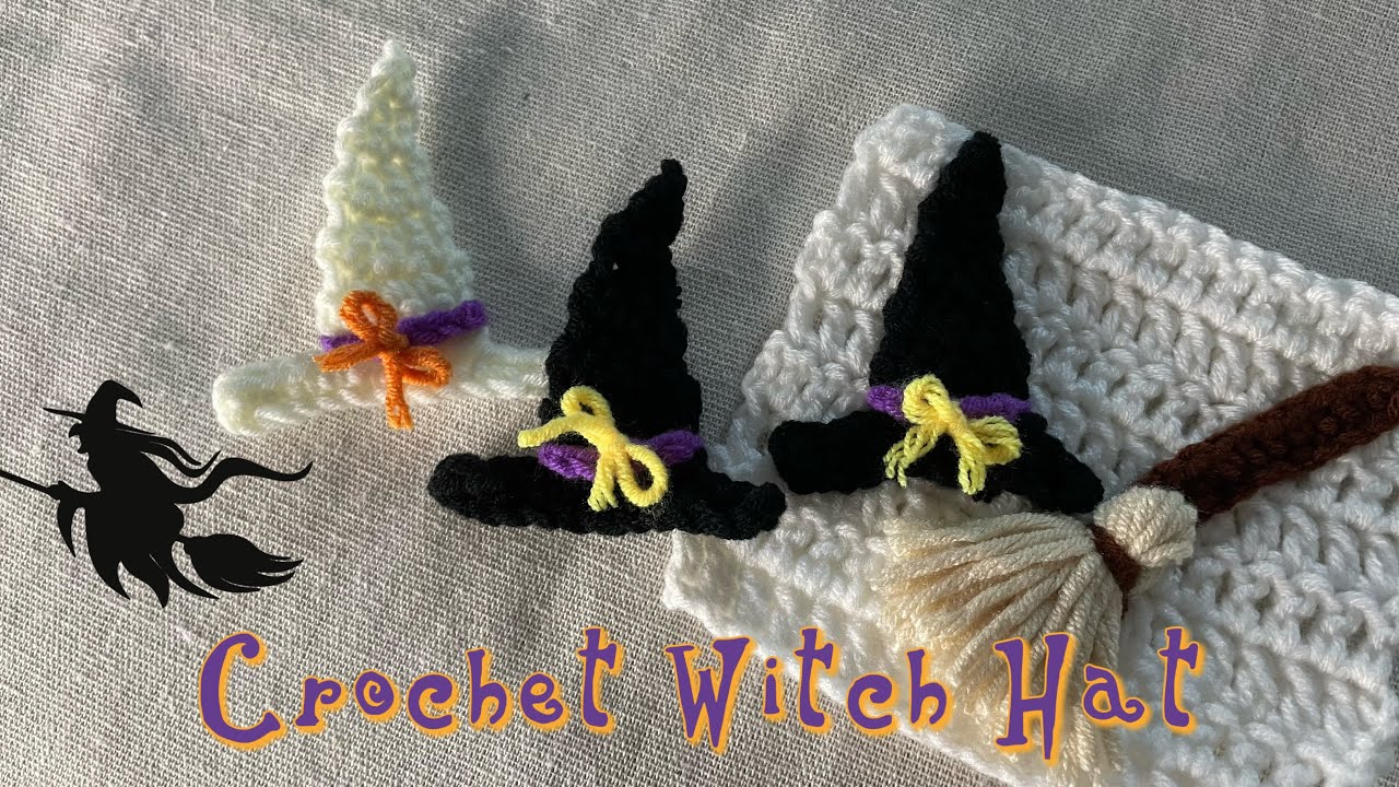 Crochet Witch Hat | Applique | Halloween🎃