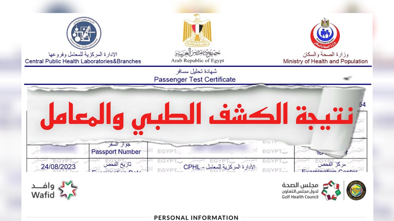 طريقة الاستعلام على نتيجة الكشف الطبى جامكا ( Wafid ) والمعامل المركزية | وموعد وصولها القنصلية