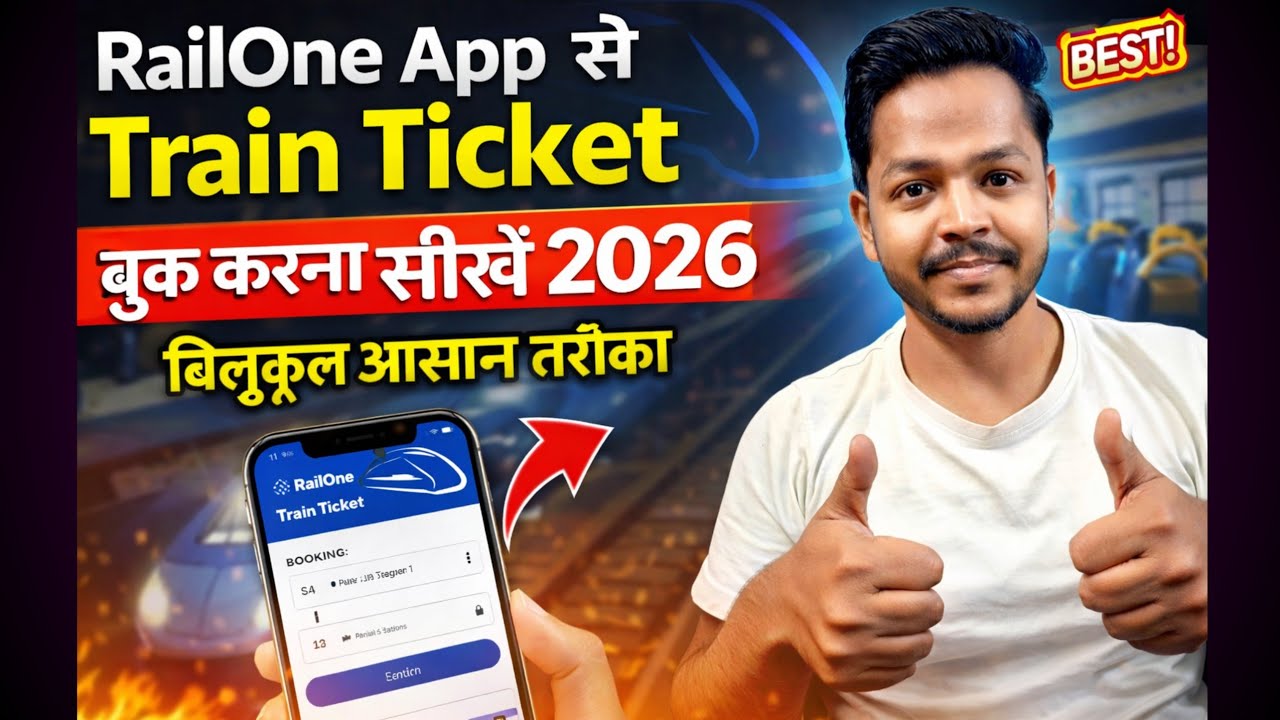 RailOne App Se Train Ticket Kaise Book Kare 2026 | RailOne Se Ticket Kaise Book Kare  