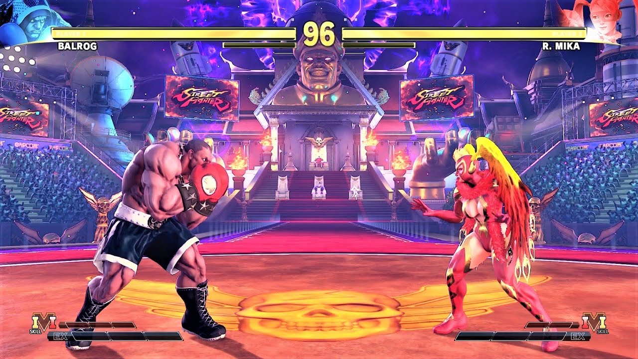 Balrog vs R. Mika (Hardest AI) - Street Fighter V