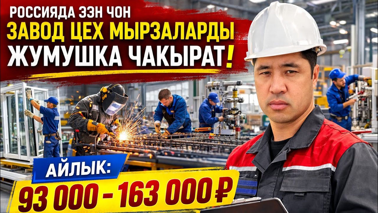 Жаны жумуштар, Жаны завод цехтер! МЫРЗАЛАРДЫ Айнек Мастери, Фармовщик, Сварщик, Арматурщик чакырат!