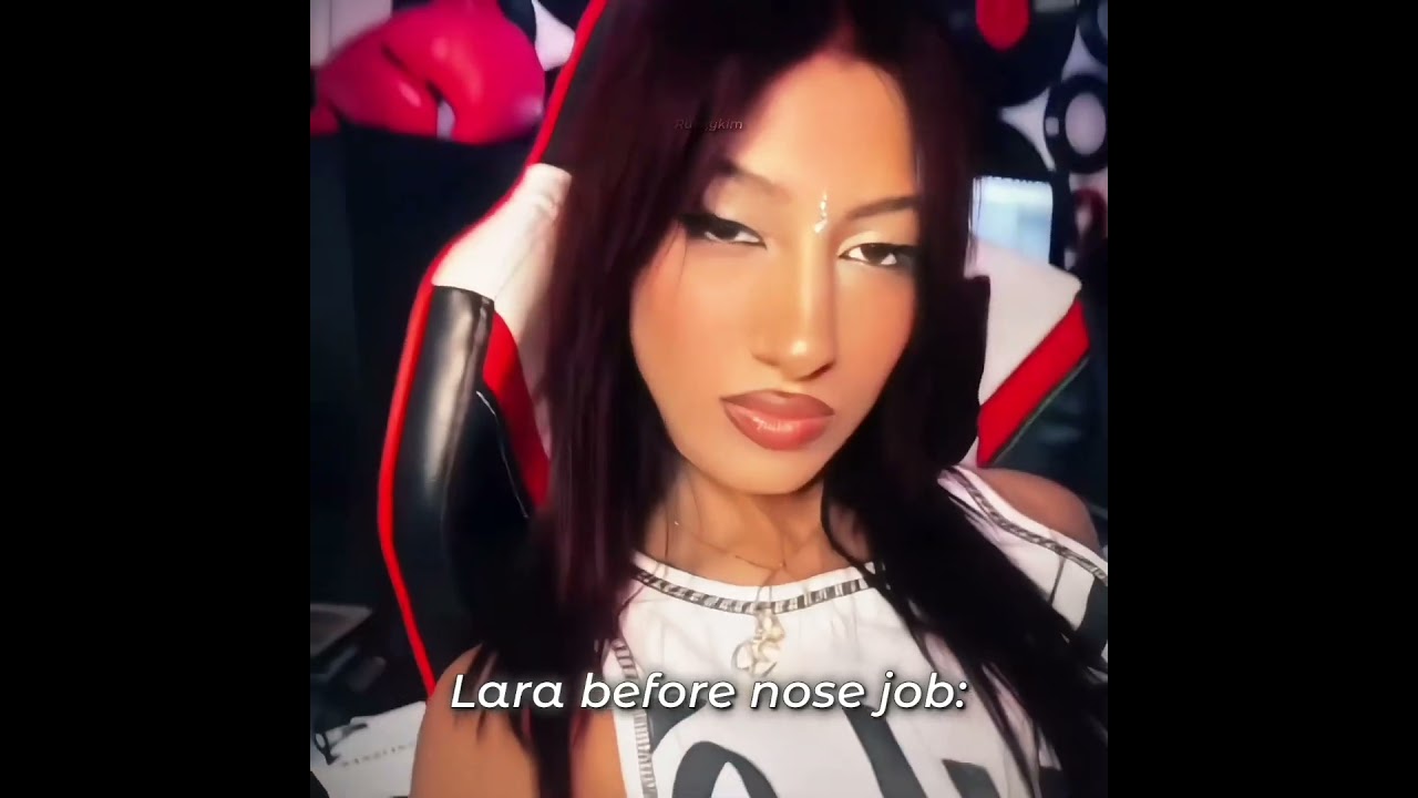 lara before vs after nose job 