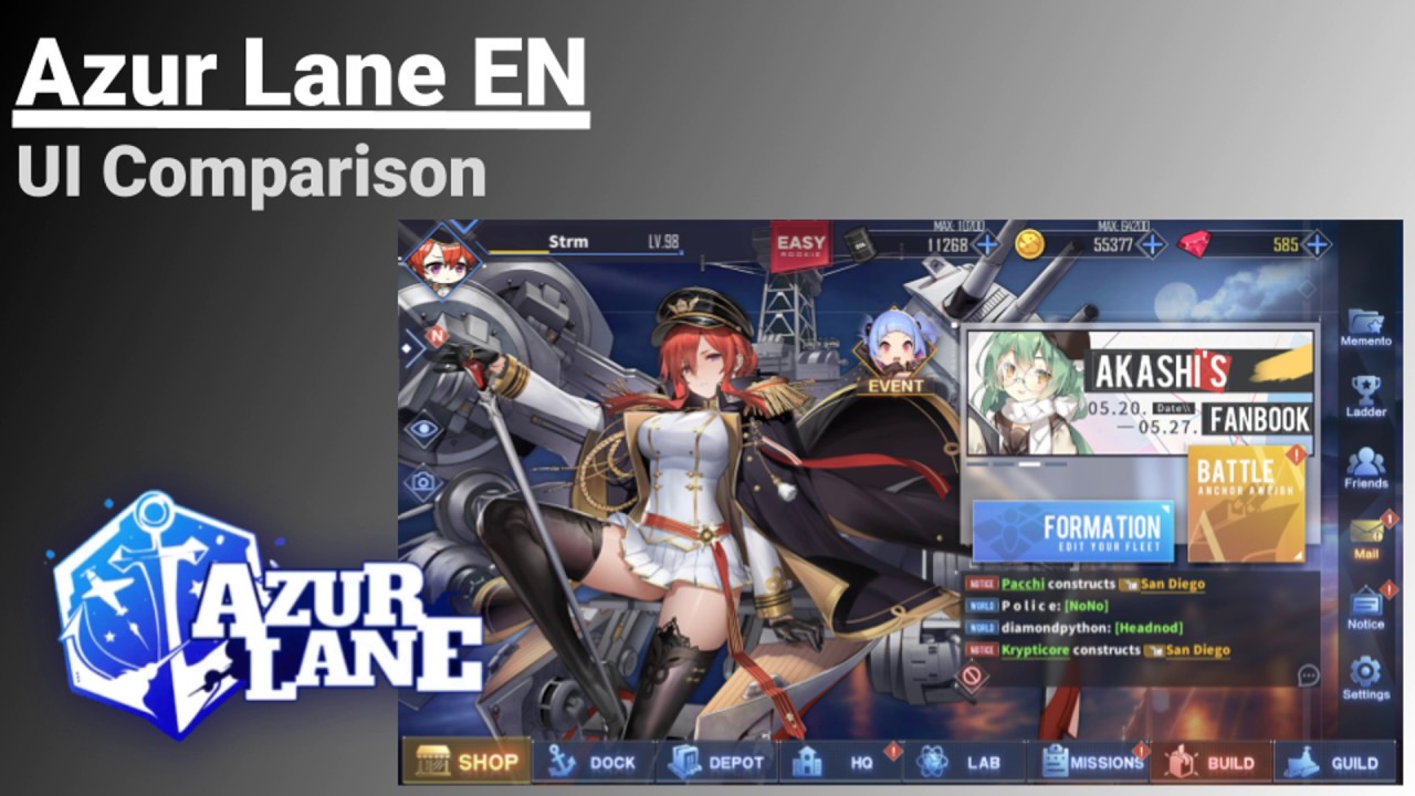 Azur Lane EN | New UI vs. Old UI