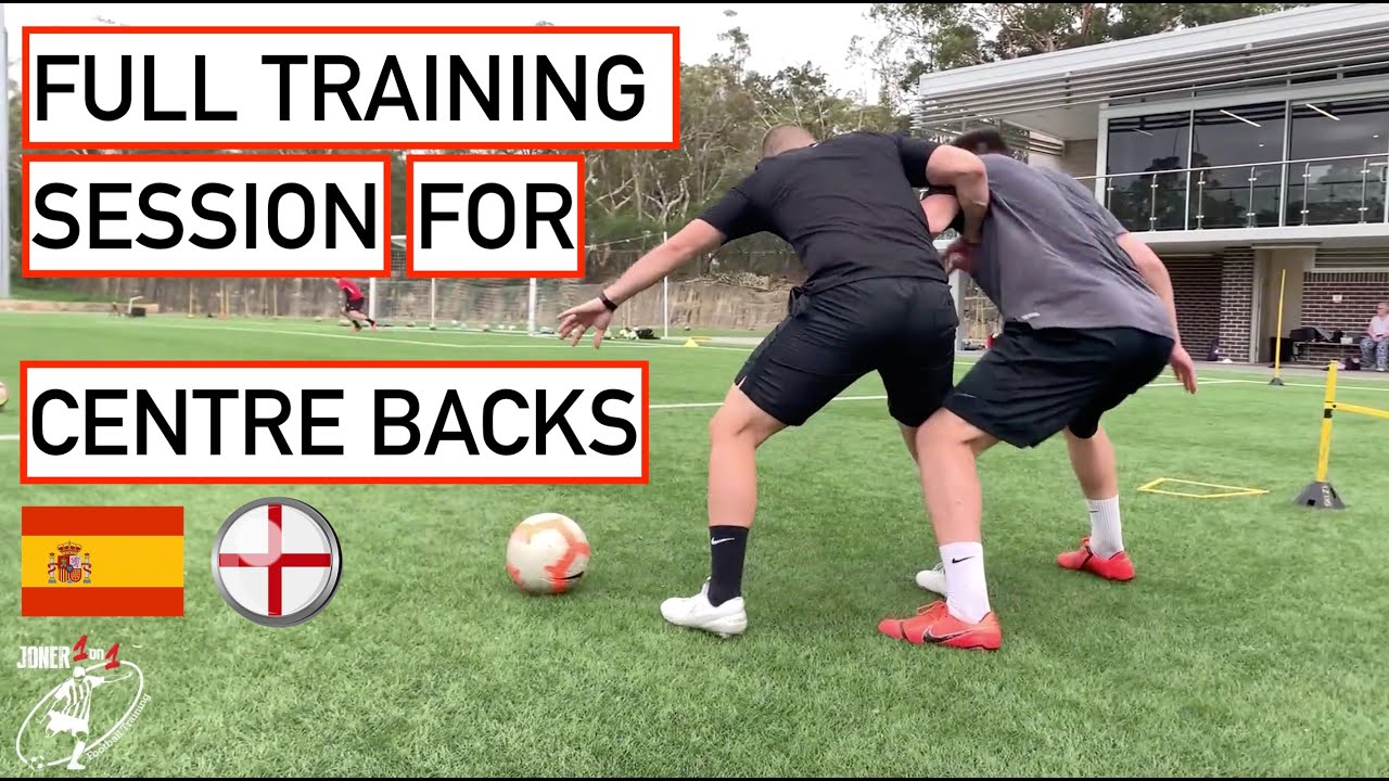 FULL TRAINING SESSION IN ENGLISH & SPANISH FOR CENTRE BACKS | Joner Football