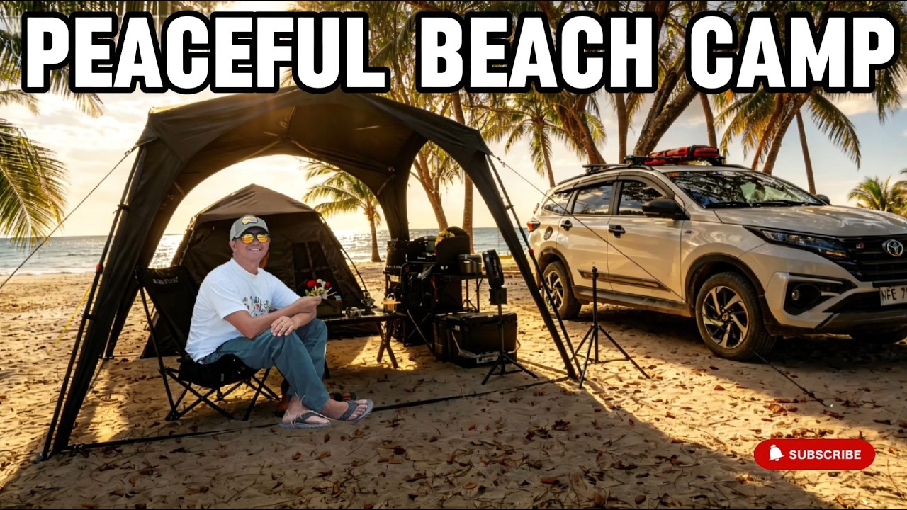 PEACEFUL BEACH CAMPING IN BATAAN | AQUINO CAMPSITE | CAR CAMPING
