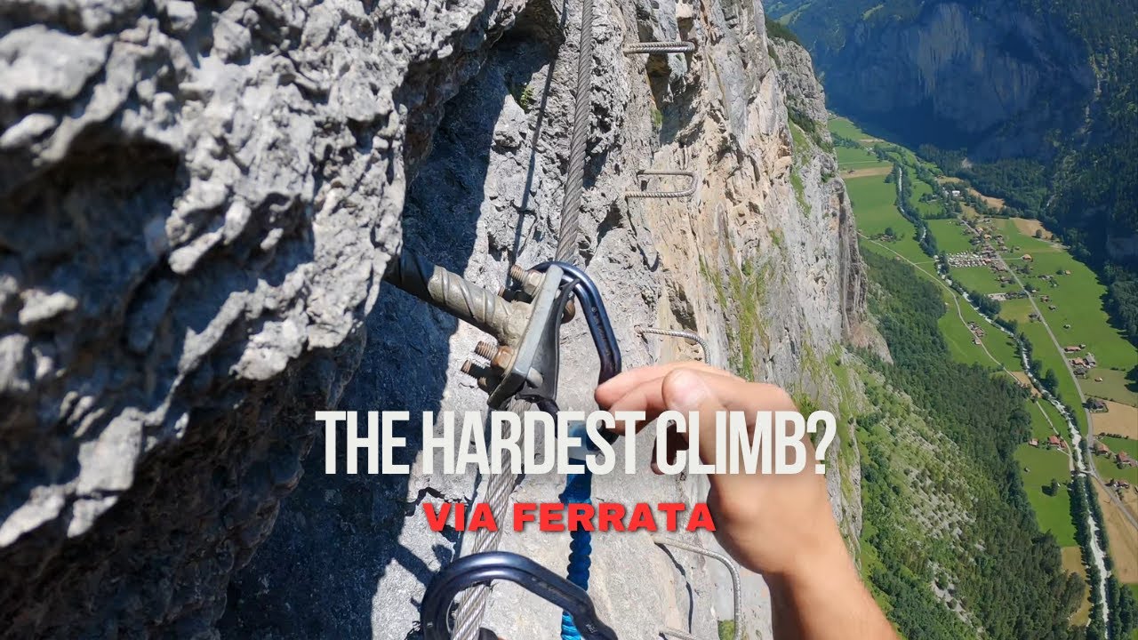 Hanging on for dear life 2000' above the ground. // The IRON way - Lauterbrunnen Via Ferrata