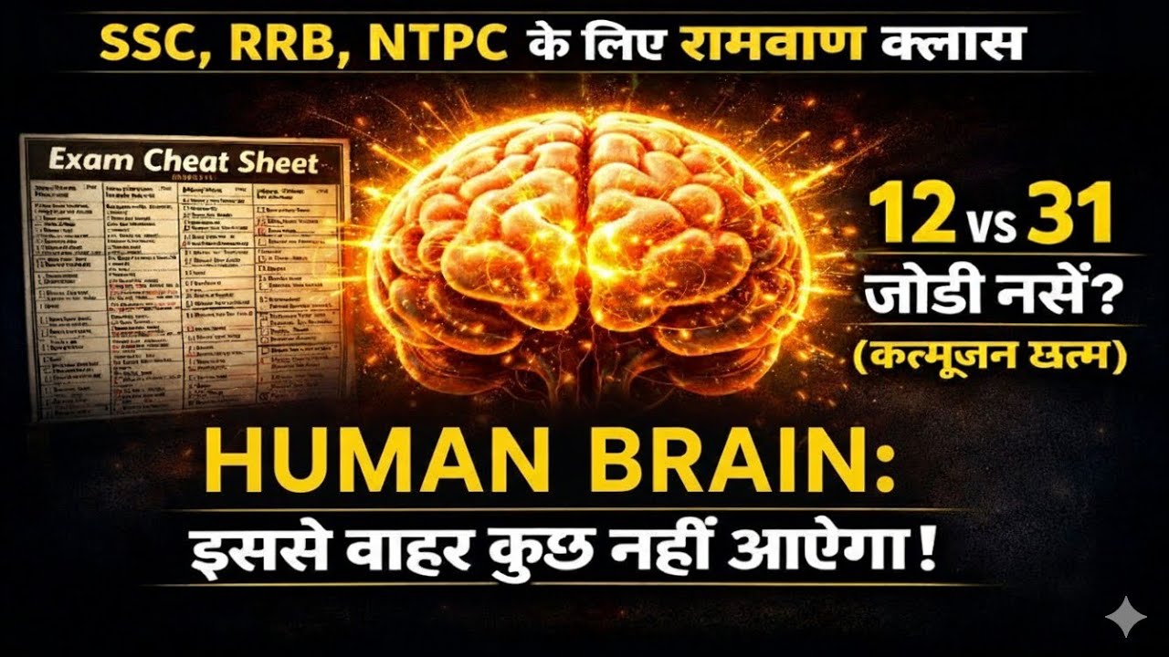 SSC & Railway Special: मानव मस्तिष्क और तंत्रिका तंत्र (Human Brain & Nervous System) - Full Concept