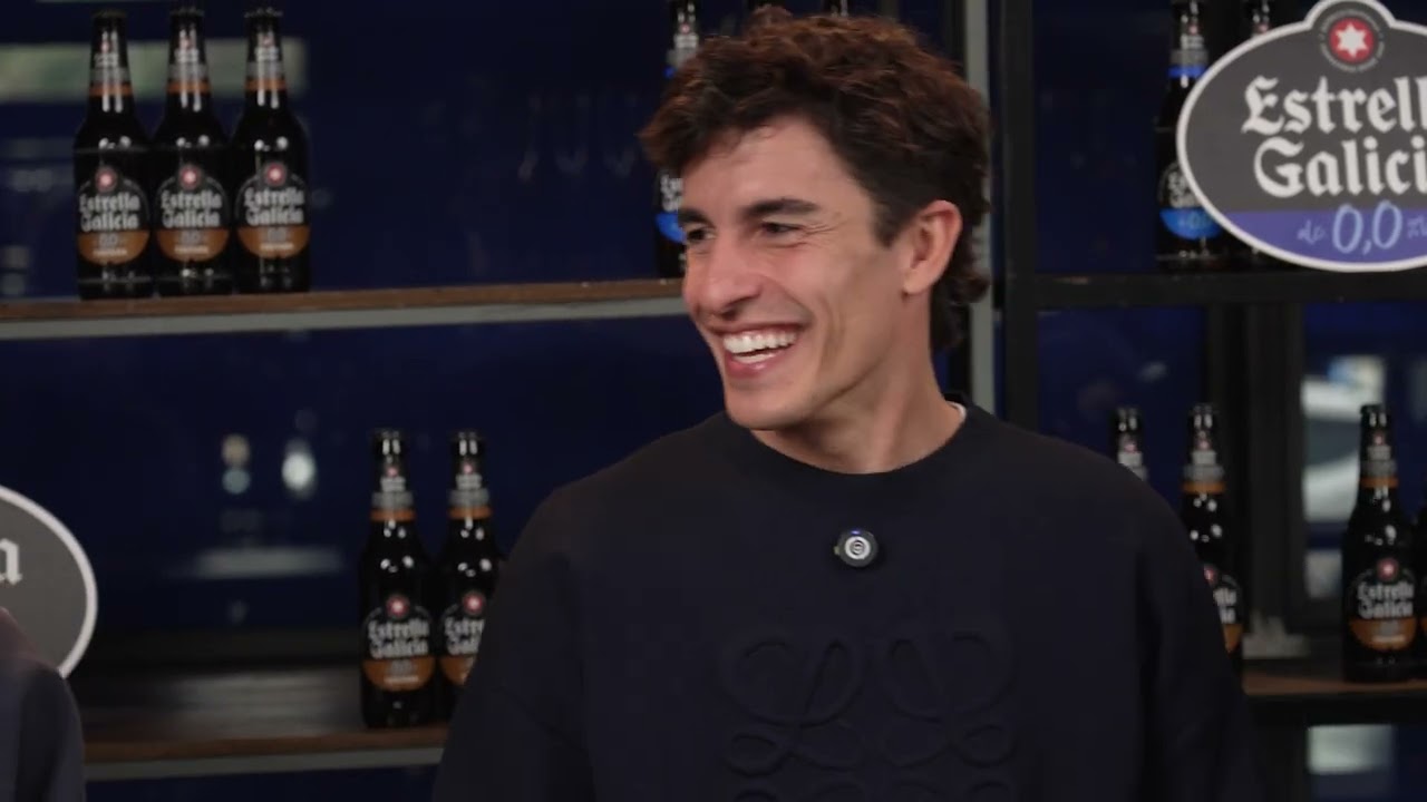 Estrella Galicia 0,0 ambassadors Márquez, Moreira and Rueda: champions turned journalists