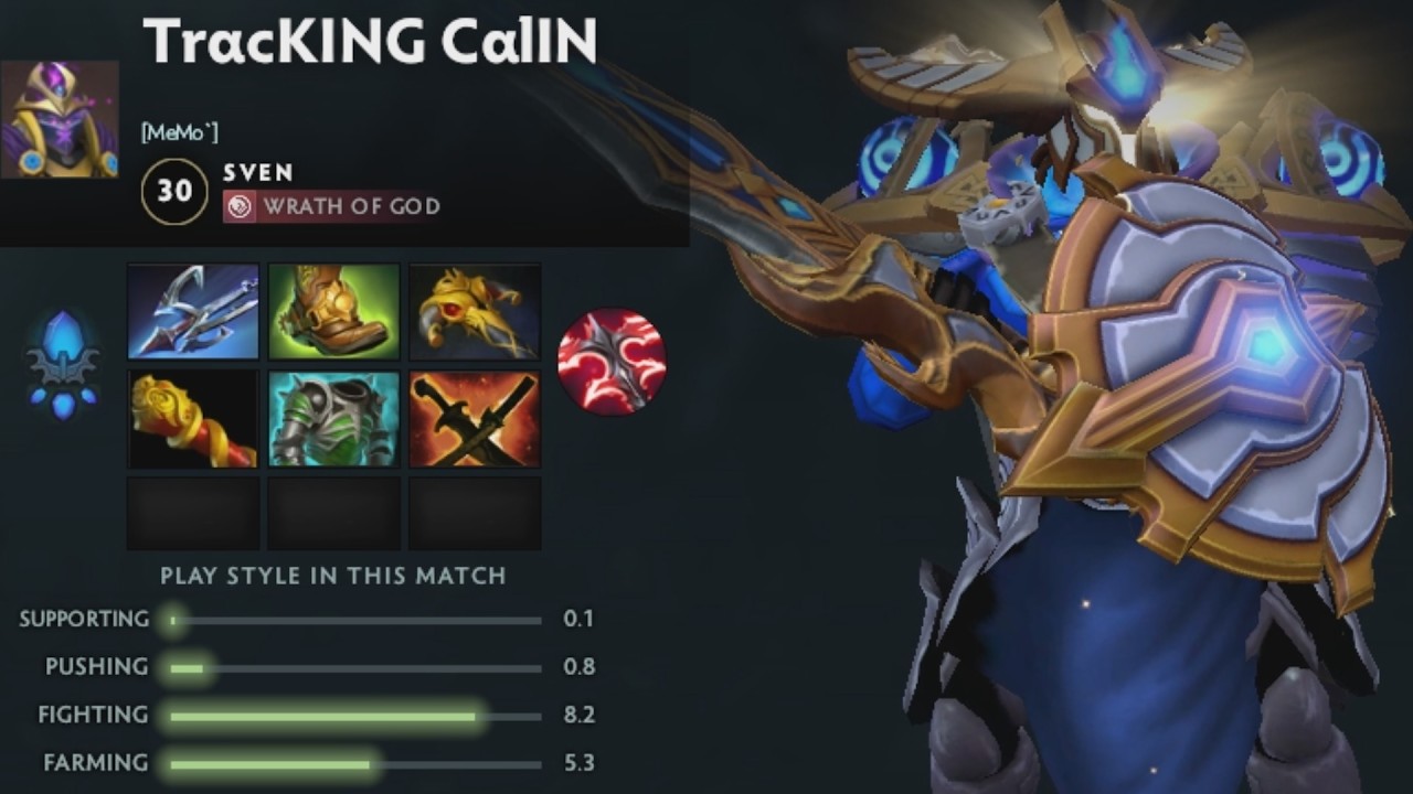 SVEN MID | 4 vs 5 AM farming all game | Dota Gameplay