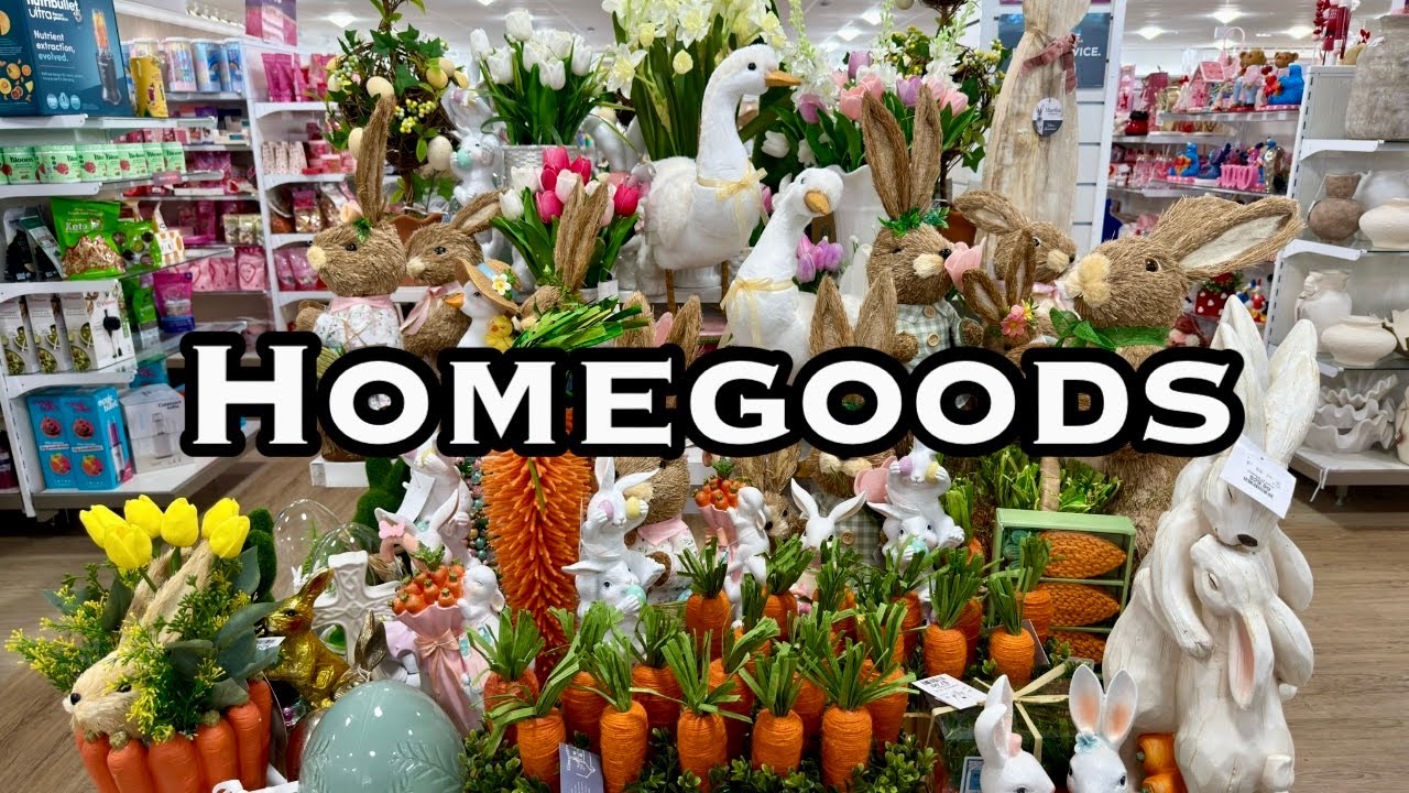 HomeGoods Spring Decor Finds • Easter Bunnies, Florals, Wreaths, Furniture